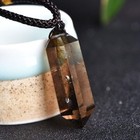 Smoky Quartz Double Point Pendant Natural Crystal Chakra Women Men Necklace Gift