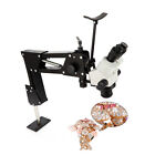 7x-45x Zoom Micro Inlaid Mirror Multi-directional Microscope stand Jewelry Tool