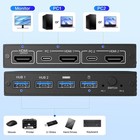 Hdmi Kvm Switch For 2 Computers  1 Monitor  4k 60hz  2 Hdmi   4 Usb2 0 Inputs  S