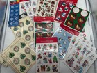 Vtg Christmas Sticker Lot 1200 Plus Individual Stickers Holiday Hallmark   More