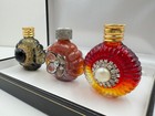 Rare Old Vntg Lot Of 3 Miniature Disigner Sample Perfume Bottles Antique Czech