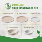 Disposable Compostable Paper Plates 9 Inch  125-pack   Heavy Duty