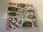 Vintage Rare 1950 State Souvenir Hankie Cleveland Ohio Handkerchief New Franshaw