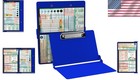 Secure Folding Nursing Clipboard In Classic Blue - Lightweight Aluminum Design