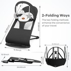 Baby Bouncer Folding Bouncer Seat Chair For Babies 0-18 Months With Toy