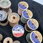 Lot Of 60 Wooden Spools Of Thread Coats Clark Belding Vintage Silk Gudebrod