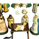 Rare 38-pc Japan Vintage Nativity Collection One-of-a-kind Paper Mache Plaster 