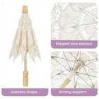 Versatile Beige Embroidery Parasol For Bridal Costume And Wedding Photography