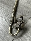 Antique Oriental Filigree Metal Smoking Tobacco Pipe Asian Peacock 8  Silvered