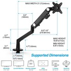 Avlt Single Monitor Arm Desk Mount 13-38  Vesa Adjustable Black