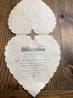 1904 Antique Heart Shaped Paper Lace Valentine