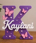 Personalized Nursery Name Sign 3d   Custom Wooden Style Letter   Baby Room D