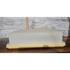 Tupperware Rectangle Sheet Cake Cupcake Carrier Handle Vintage Harvest Gold