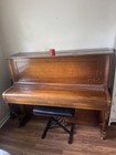 Steinway   Sons 1950s Upright Piano 88 Keys 2 Pedals Walnut Brown