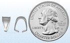 Genuine 925 Sterling Silver Pinch Bail Charm Pendant Clasp Connector Finding 9mm