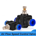 Pneumatic Push In Air Pneumatic Push In Fitting Flow Speed Control Valve Tube Od