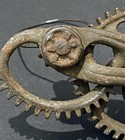 Antique 1890s Cast Iron Egg Beater 4-spoke Scissor Handle Pat Applion Make-do