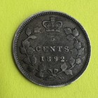 1892 5 Cent 92 5  Silver Canadian Coin