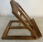 Carved Wood Folding Book Stand Easel Recipe Holder Adjustable