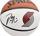 Sale  Damian Lillard Autographed Spalding Trail Blazers White Logoketball Becket