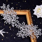 Bridal Rhinestone Wedding Hair Comb Crystal Headband For Bride Silver