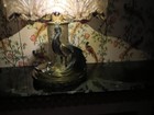 1 12 Miniature Dollhouse Peacock Lamp