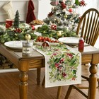 Artoid Mode Watercolor Holly Christmas Table Runner  13  X 72   Green 