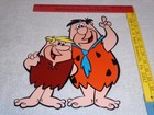 Vintage The Flintstones Tv Show Movie Characters Fred  Barney Metal Gas Oil Sign