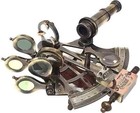 Nautical Sextant J scott London 5   Vintage Brass Antique Sextants With Box