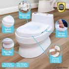     2-in-1 Toddler Potty Chair   Toilet Trainer W  Flush Sound  Splash Guard  Whit