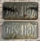 1990 Missouri Automobile License Plate Matched Pair   Set Kgh 260