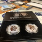 2023  1 S Reverse Proof Silver Peace   Morgan Dollar With Box coa 2 Coin Set