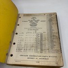 Mopar 1953 Passenger Car Parts List - Chrysler - Plymouth Dodge Desoto Chrysler