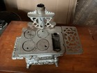 Vintage Crescent Mini Wood Burning Stove Cast Iron