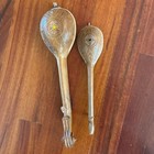 Vintage Pair Yugoslavia Hand-carved Wood Lutes Lute String Instruments