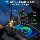 Car Bluetooth Fm Transmitter Radio Mp3 Wireless Adapter Hands-free 3port Charger