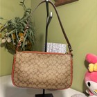 Coach Brown And Red Signature Shoulder Bag