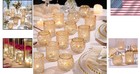 36-piece Gold Votive Candle Holders - Elegant Table Decor For Weddings   Events