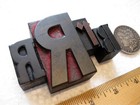 4 Vintage Mixed Font Letterpress Wood Type R s  Beautiful Patina 