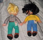 Vintage 1994 Fisher Price Pbs The Puzzle Place Leon   Kiki Plush Doll Lot Clean 