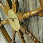 36 Inch Big Ship Steering Wheel Wooden Antique Teak Brass Nautical Pirate Ship s