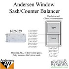 Andersen Sash Balancer For 200 Series Narroline Window Counter Balancer 637