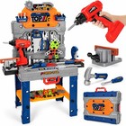 Kids Tool Bench Set With Electric Drill  Realistic Tools  Construction Playset F