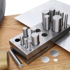 Steel Circle Disc Cutter Set With 14 Punches And Die  Tool For Cutting Accurate 