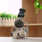 Pure Badger Shaving Brush With Wood Handle stainless Steel Shaving Stand And Soa