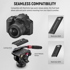 Neewer Video Tripod Fluid Head With Quick Release Plate  Telescopic Handle And  