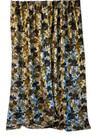 Vintage 70 s Flower Power Pinch Pleat Curtains  4 Panels 