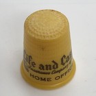 Vtg Life   Casualty Insurance Company Plastic Advertising Thimble Nashville Tenn