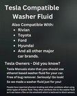 Ethanol Based Windshield Washer Fluid Compatible With Tesla  Ev Compatible  All 
