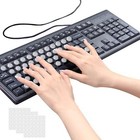 108pcs Diy Keyboard Keycaps nail Type Keyboard Stickers transparent Bulge 